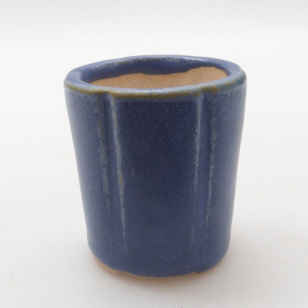 Mini-Bonsaischale 3,5 x 3,5 x 4 cm, Farbe blau