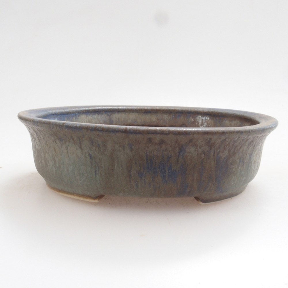 Bonsaischale aus Keramik 12 x 11,5 x 3 cm, Farbe blau