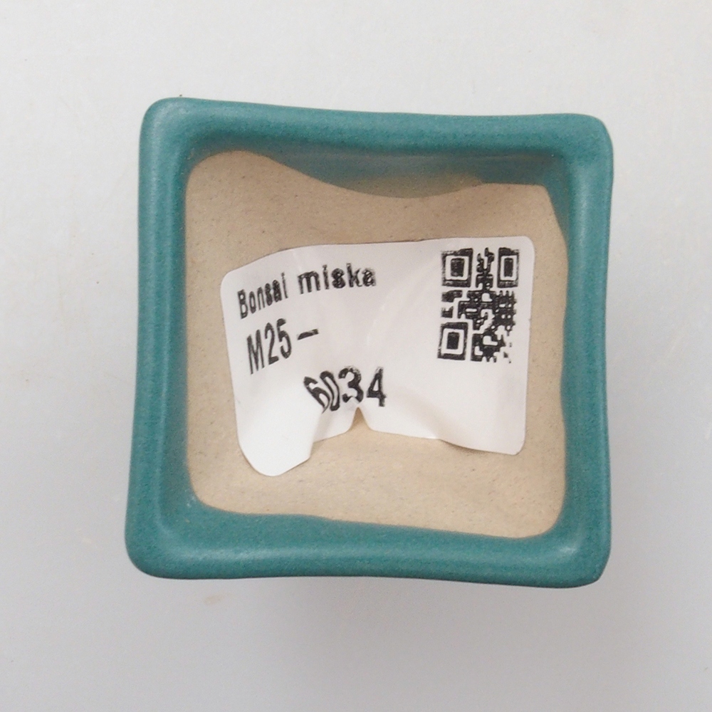 Keramik Bonsai Schale 4 x 4 x 3,5 cm, Farbe blau