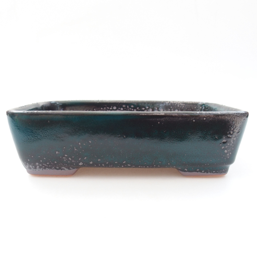 Keramik-Bonsaischale 18 x 13 x 5 cm, Farbe Grün