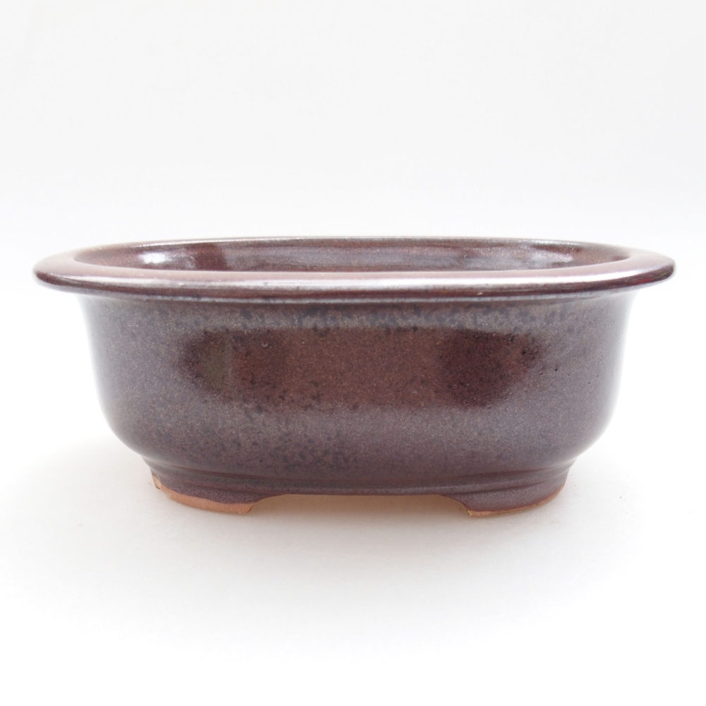 Keramik-Bonsaischale 15,5 x 12 x 6 cm, Farbe braun