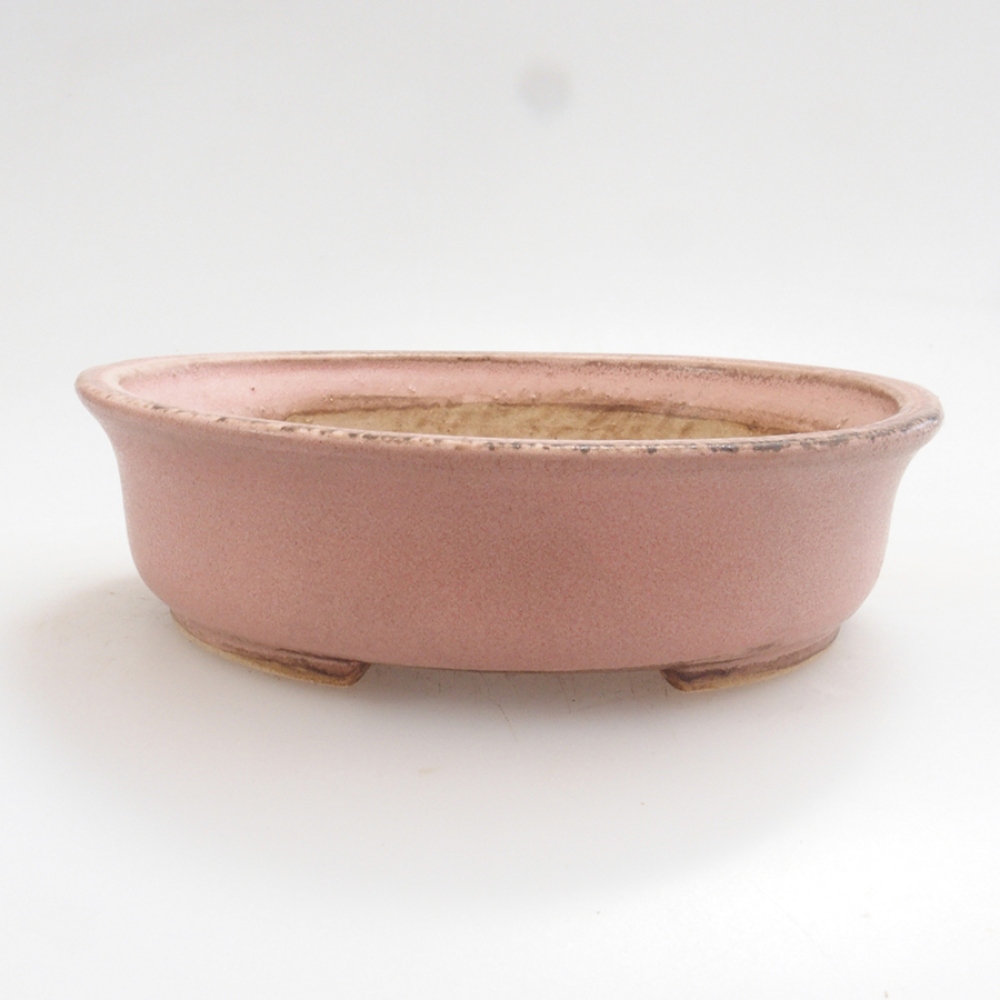 Bonsaischale aus Keramik 12 x 11,5 x 3 cm, Farbe rosa