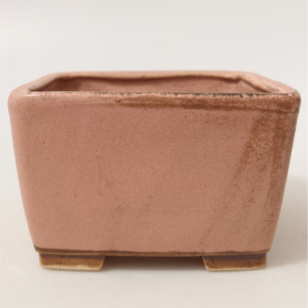 Bonsaischale aus Keramik 10,5 x 10,5 x 7 cm, rosa