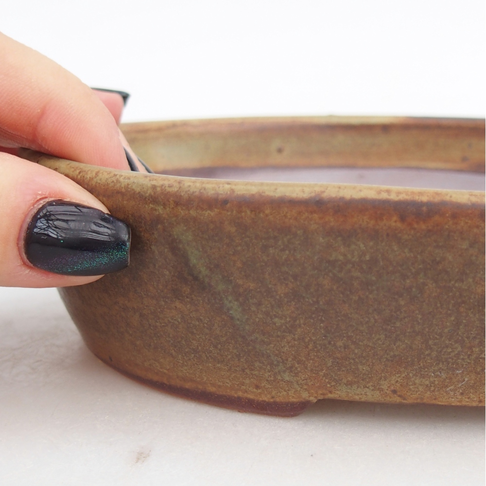 Bonsaischale aus Keramik 17 x 14 x 4 cm, grün