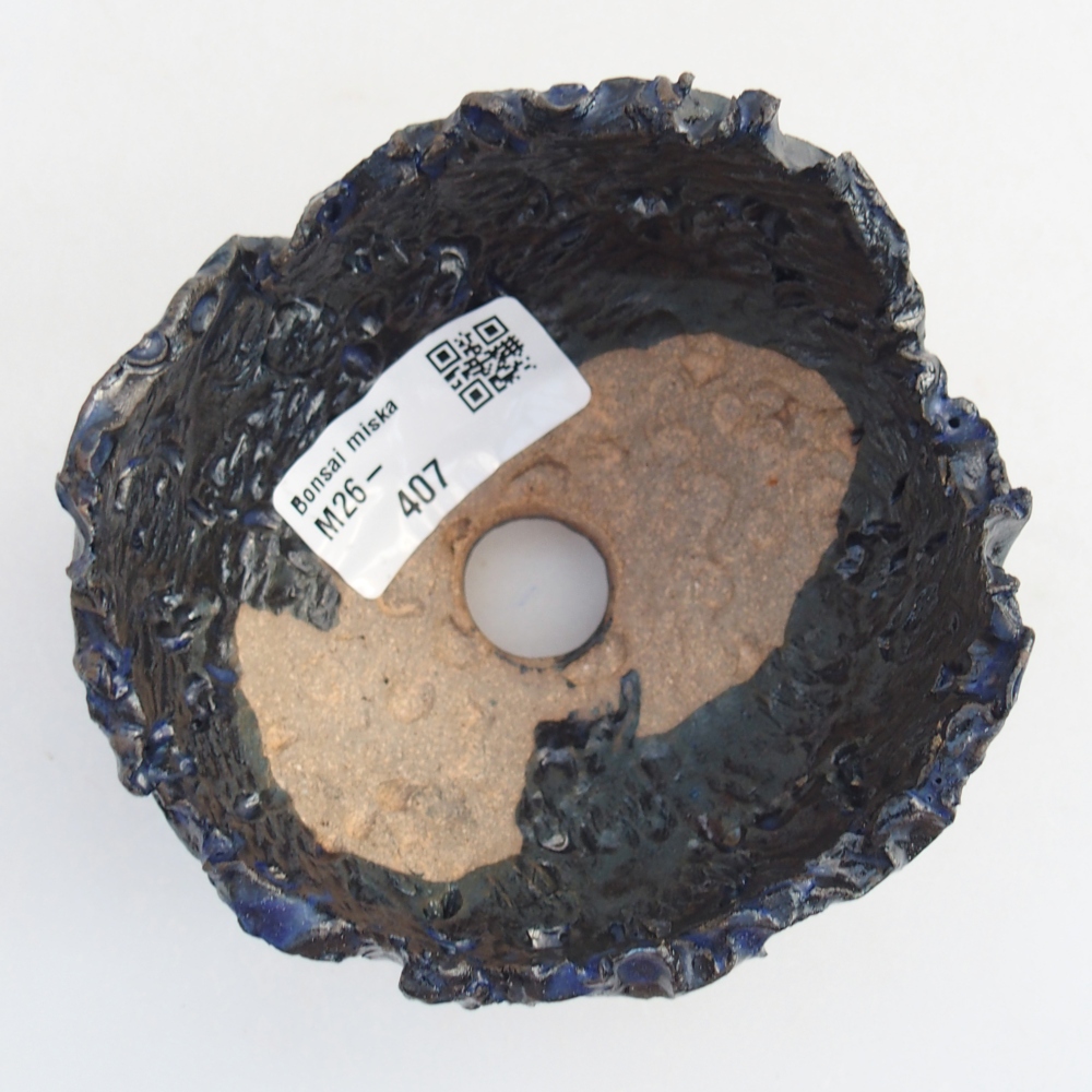 Keramische Muschel 10 x 9 x 7 cm , Farbe blau