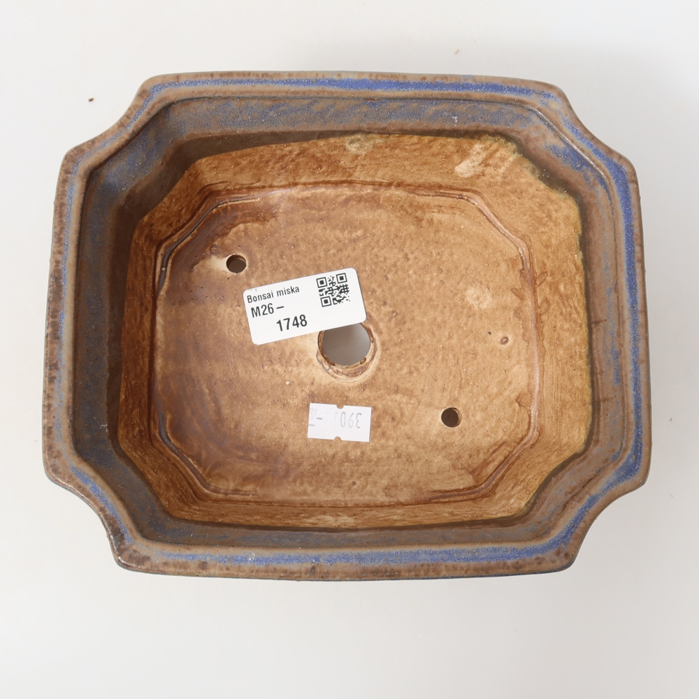Bonsai-Schale aus Keramik, 18 x 15 x 6 cm, Farbe: Blau