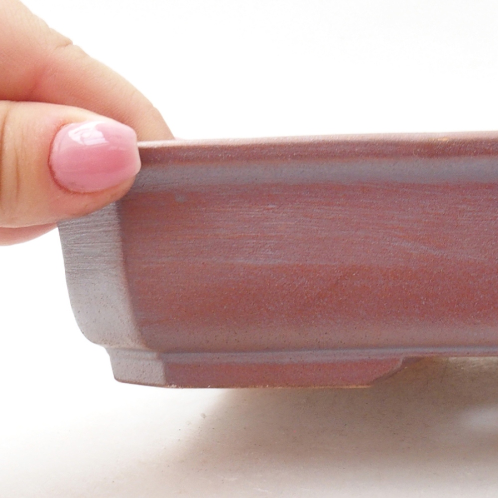 Keramik-Bonsaischale 19 x 13,5 x 4 cm, Farbe braun