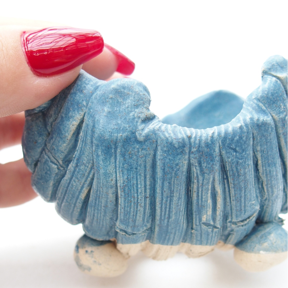 Keramikschale 8,5 x 8,5 x 6,5 cm , Farbe blau