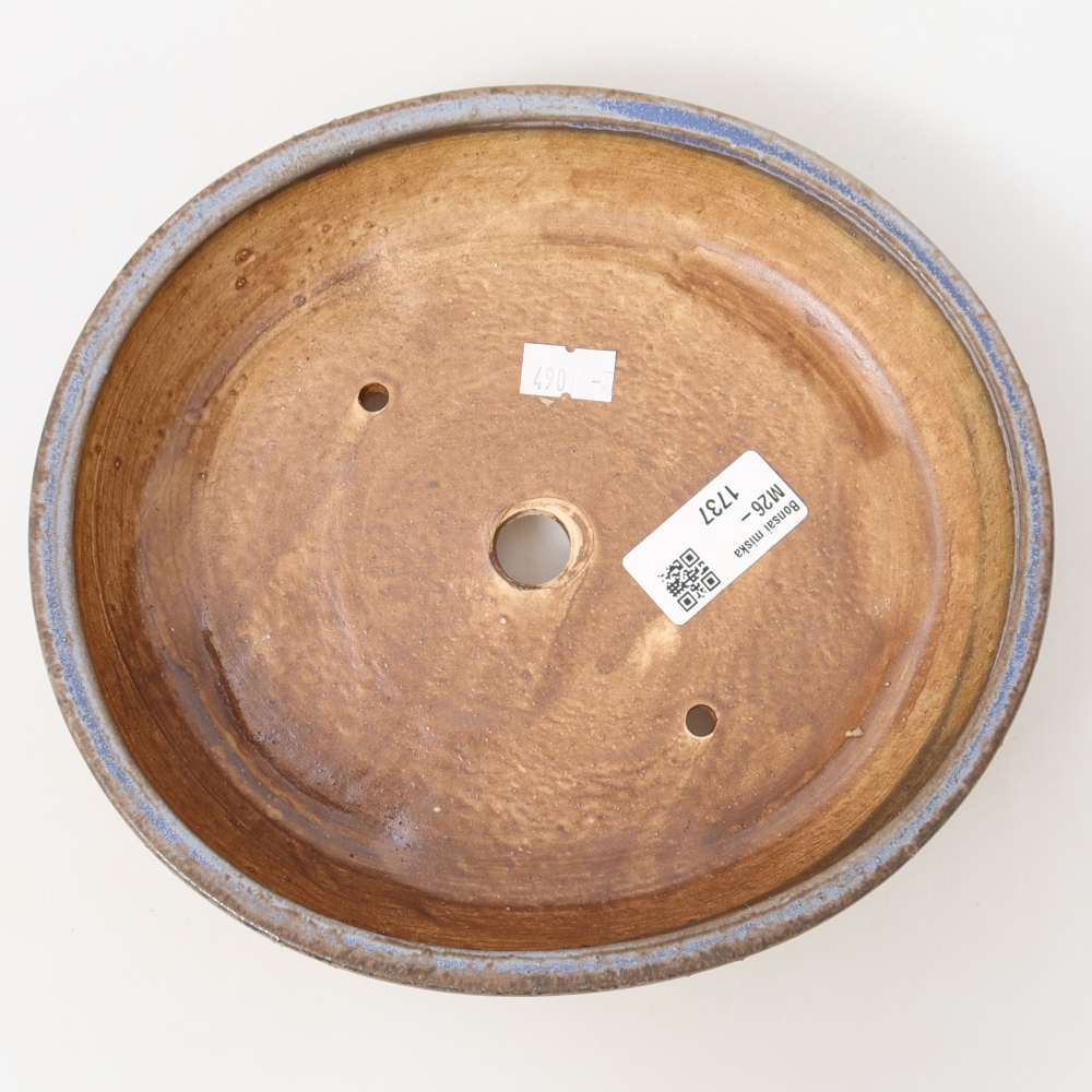 Keramik-Bonsai-Schale 21 x 19 x 4,5 cm, Farbe: Blau