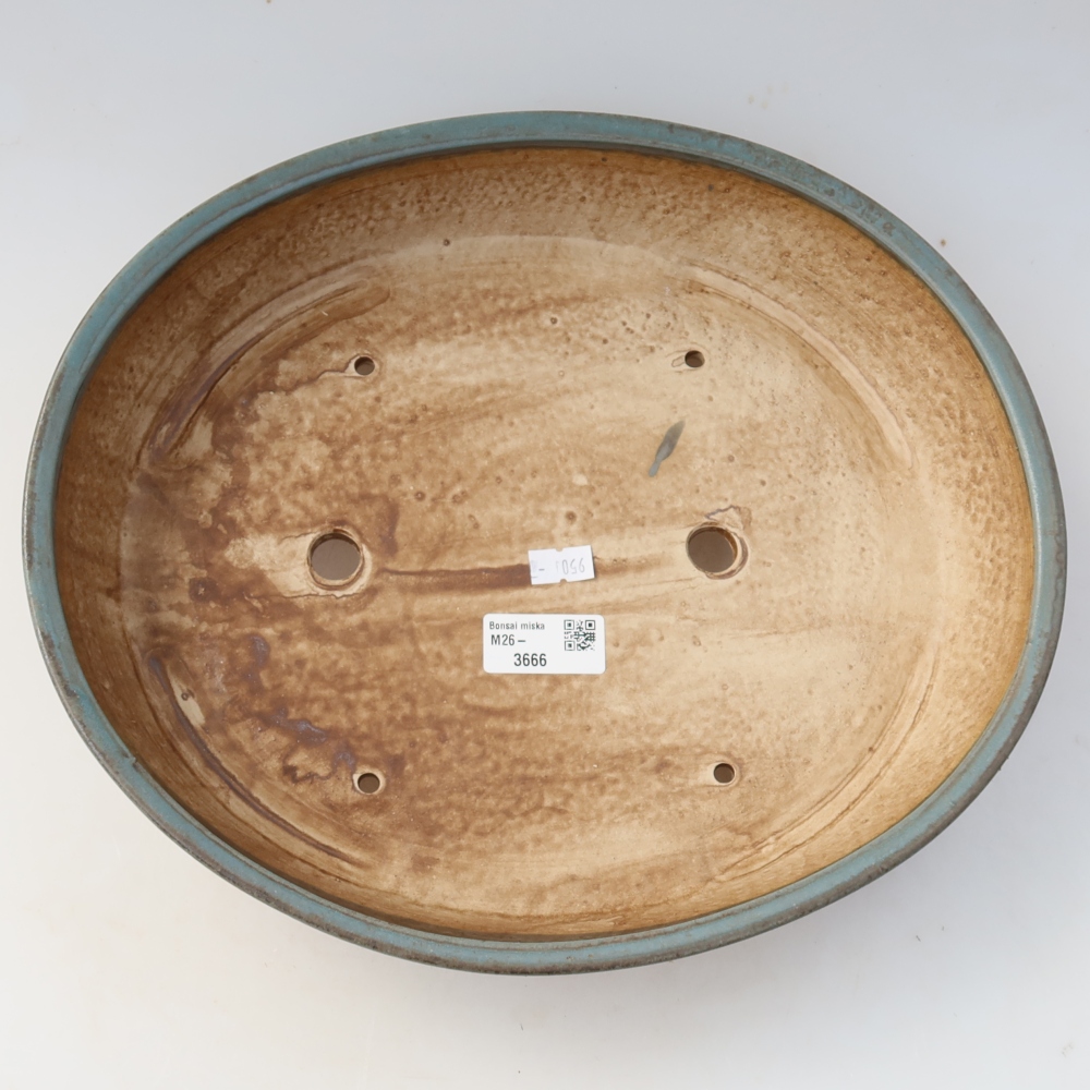 Keramik-Bonsai-Schale, 32 x 27,5 x 6,5 cm, Farbe: Blau