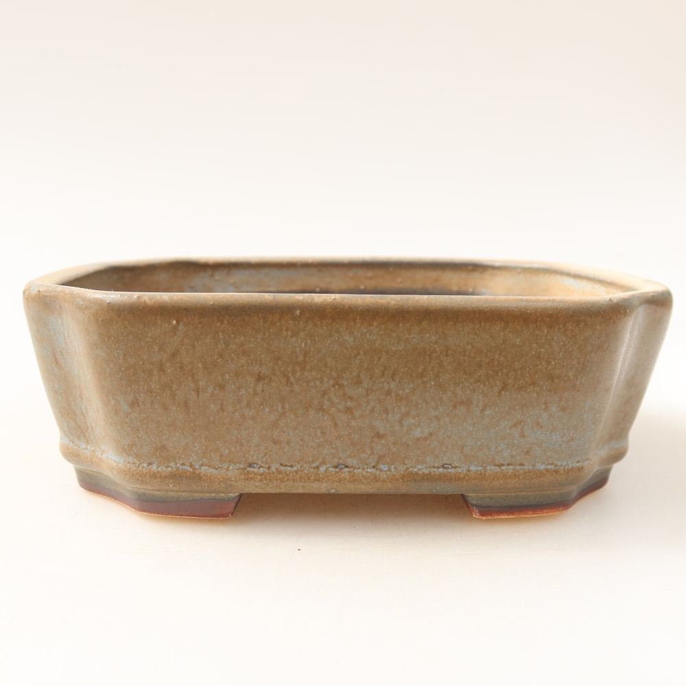 Keramik-Bonsai-Schale 13,5 × 11,5 × 4 cm, Farbe: Blau
