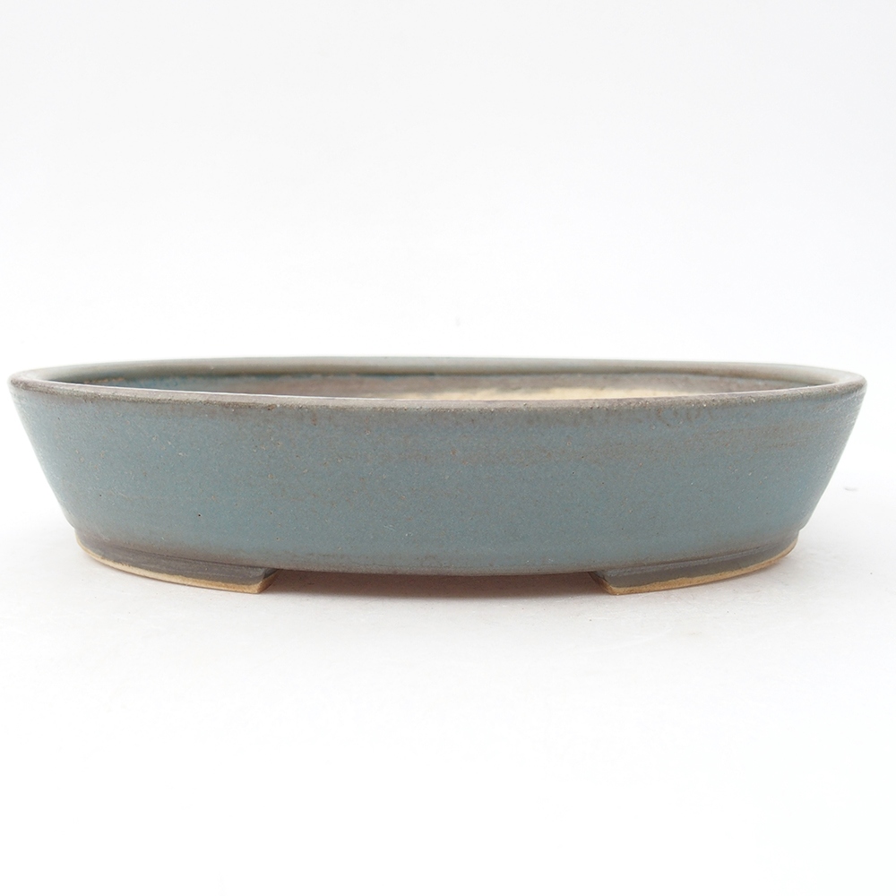 Keramik-Bonsaischale 22 x 19,5 x 4,5 cm, Farbe blau