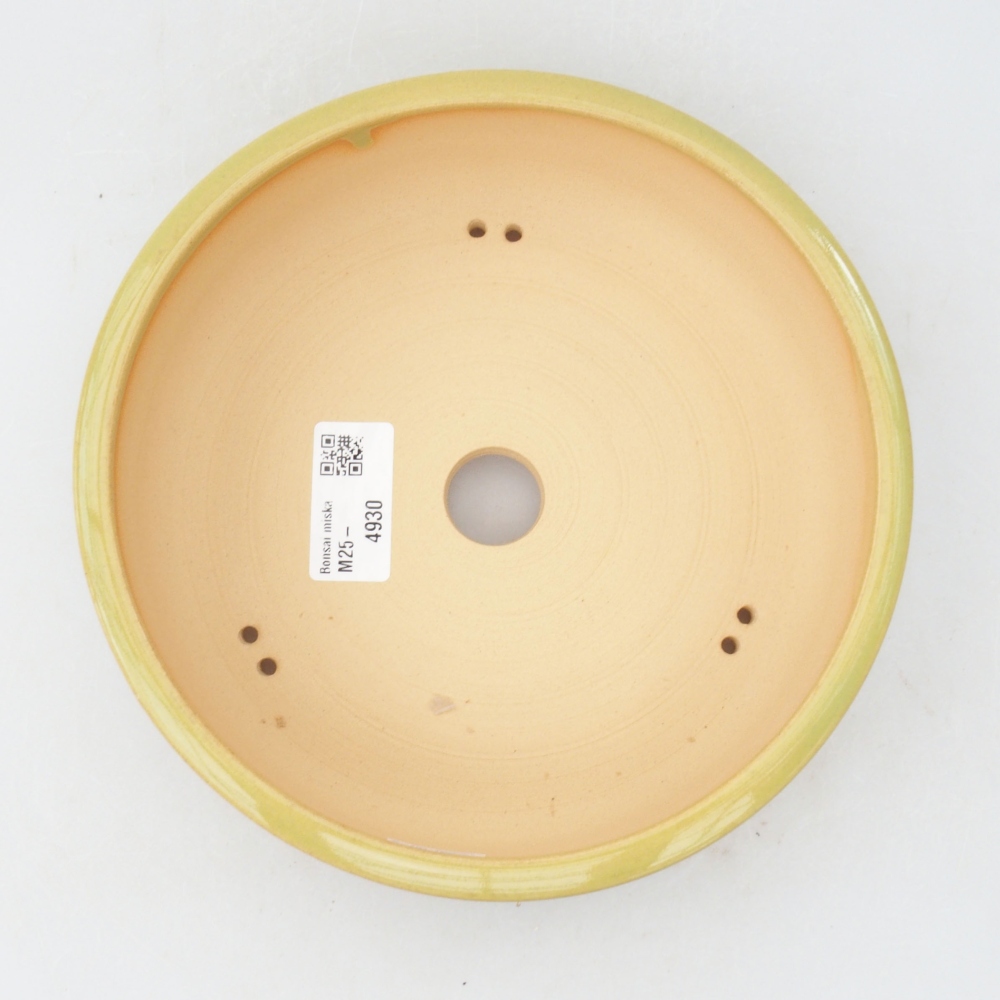 Keramik-Bonsaischale 19 x 19 x 5 cm, Farbe grün