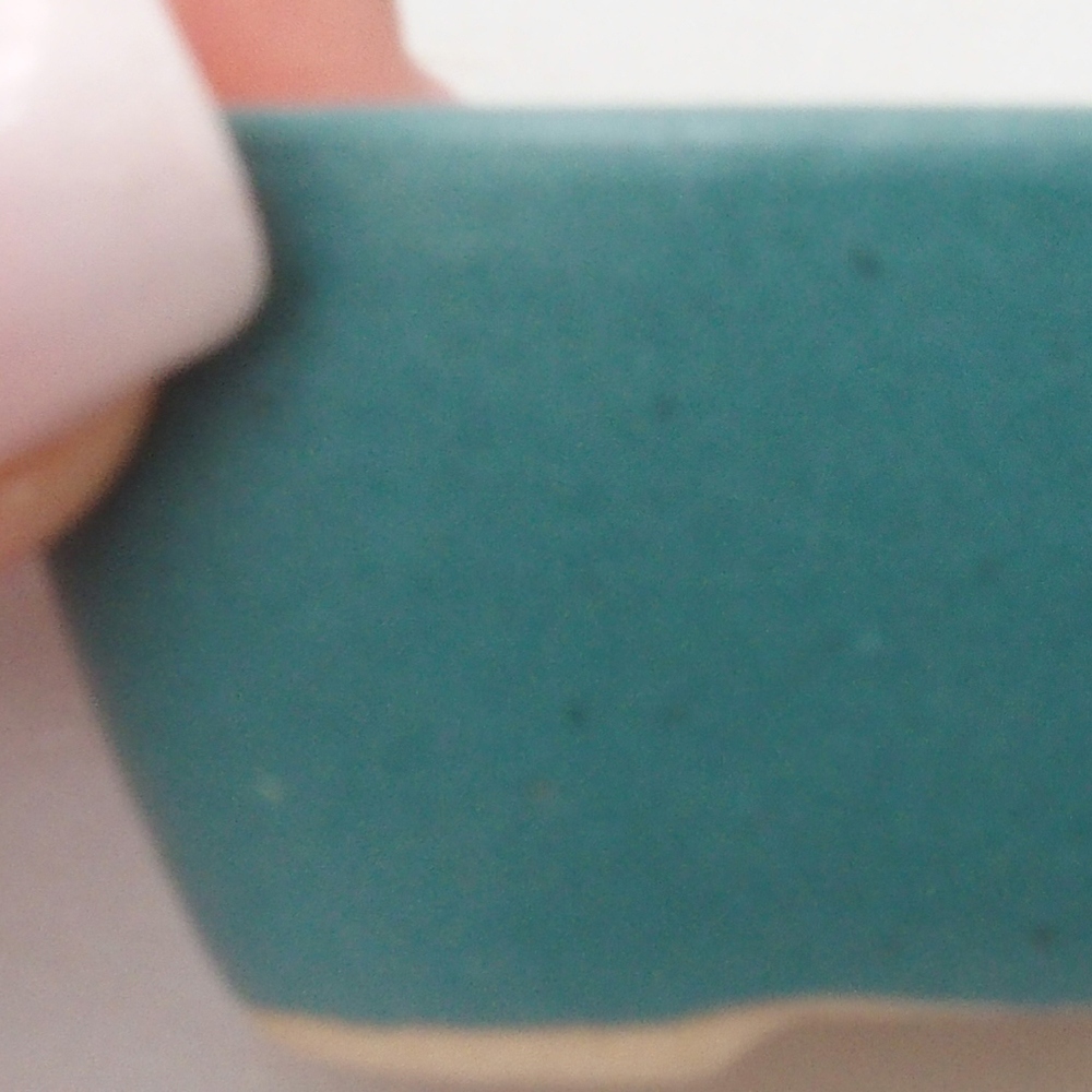 Keramik Bonsai Schale 6 x 4,5 x 2 cm, Farbe blau