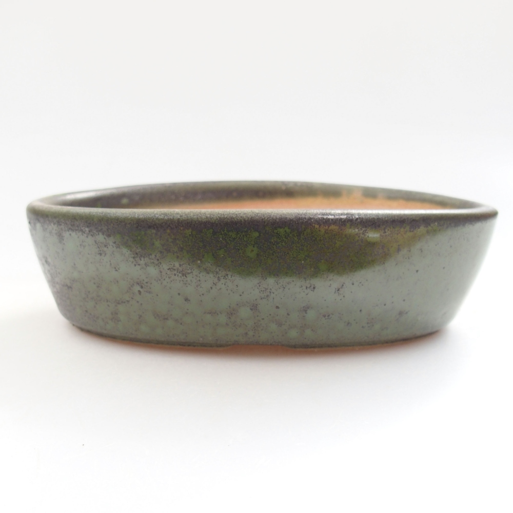 Keramik-Bonsaischale 15 x 9,5 x 4 cm, Farbe Grün