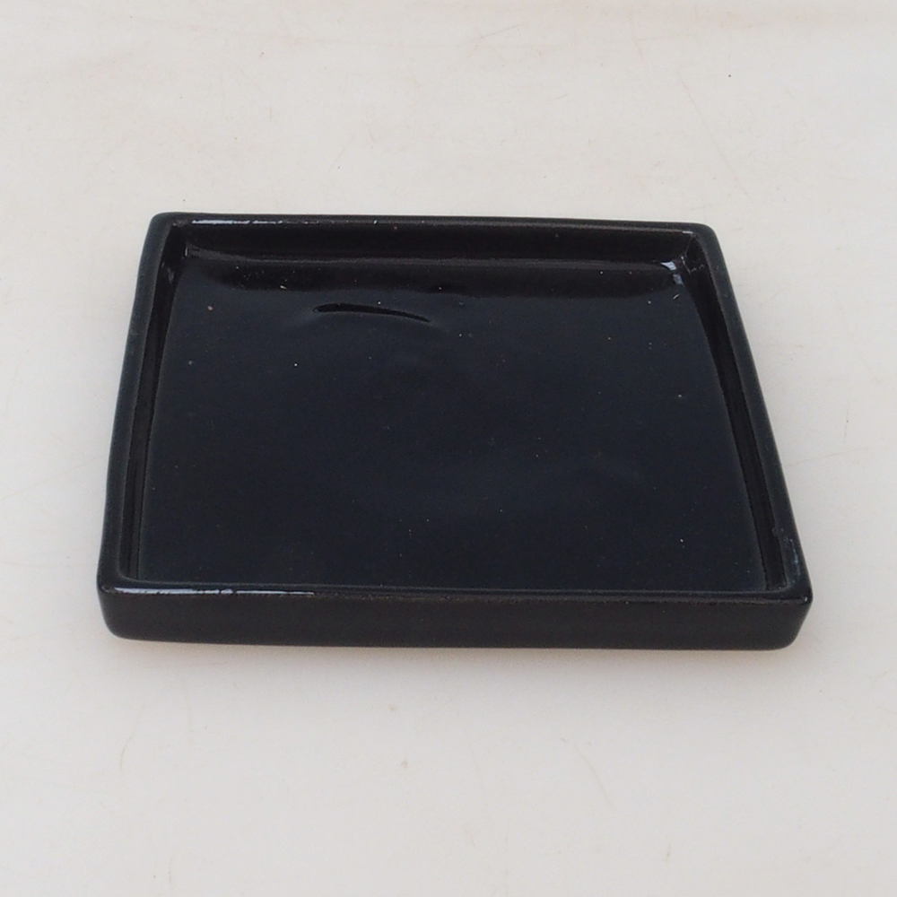Bonsai-Schale quadratisch M – 10 x 10 x 1,5 cm – schwarz