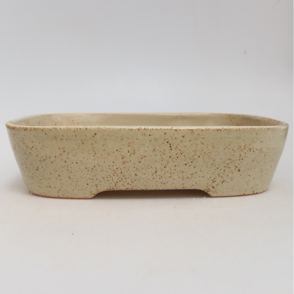 Keramik-Bonsai-Schale 23 x 18 x 5,5 cm, Farbe: Beige