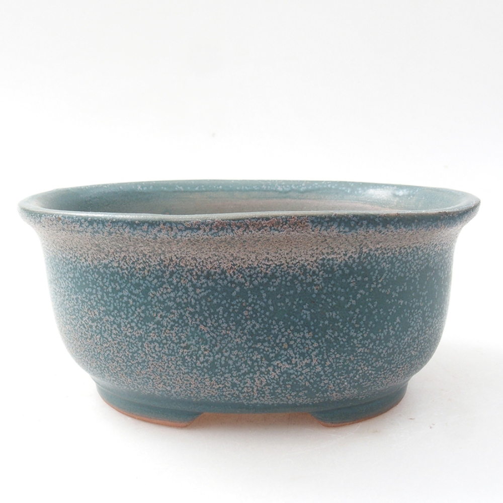 Keramik-Bonsaischale 12 x 10 x 5,5 cm, Farbe blau