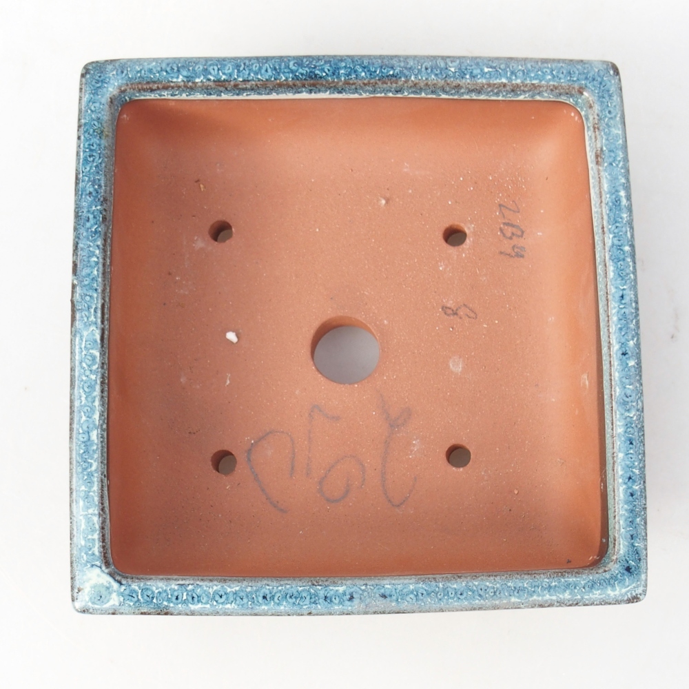 Schale 15 x 15 x 5 cm blau-weiß
