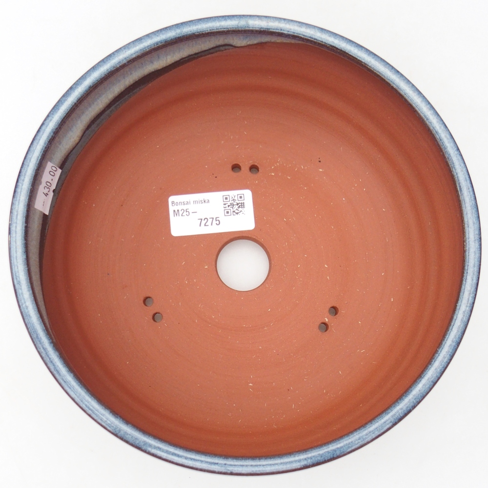 Bonsaischale aus Keramik 19 x 19 x 7 cm, Farbe blau