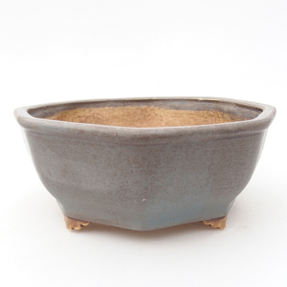Keramik-Bonsaischale 17 x 16,5 x 7 cm, Farbe blau
