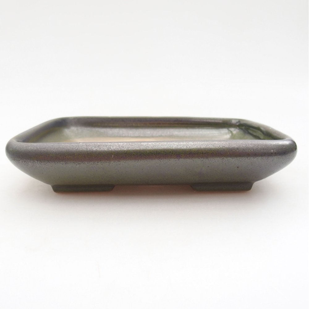 Keramik-Bonsaischale 17 x 14 x 3,5 cm, Farbe Grün