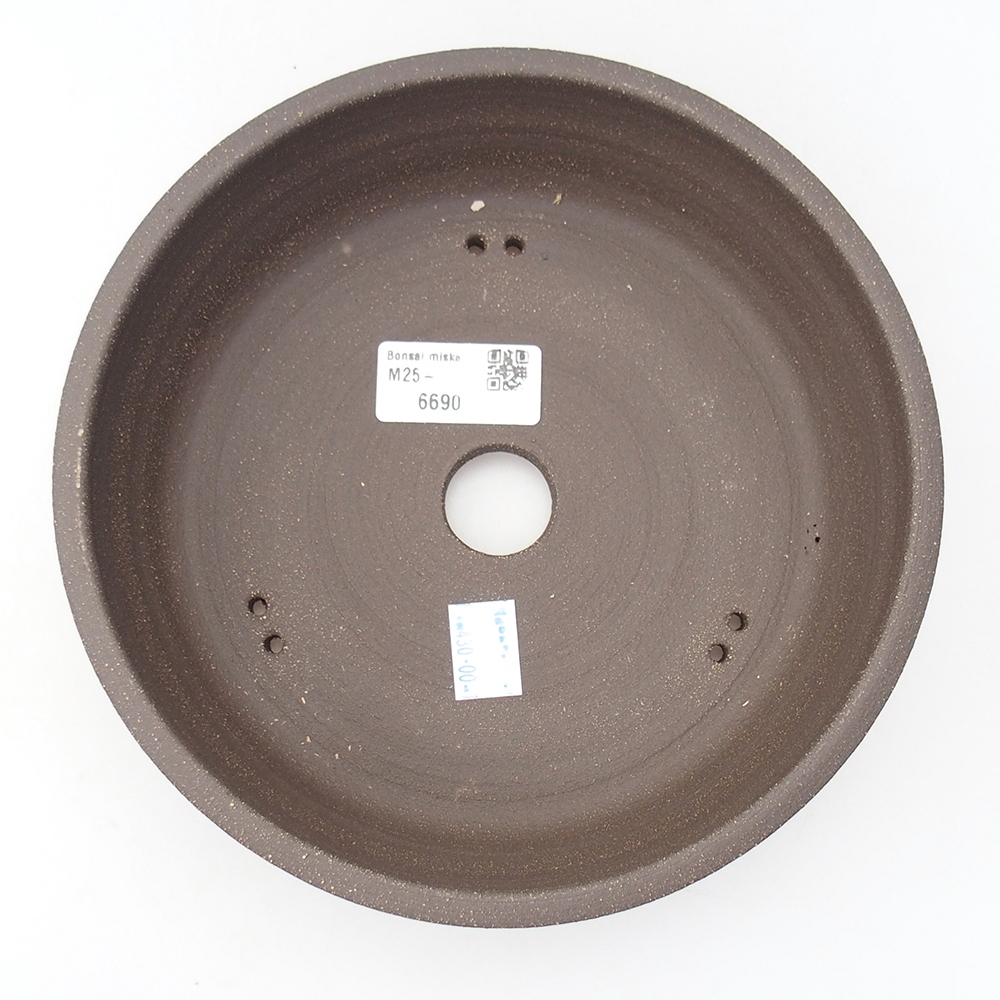 Bonsaischale aus Keramik 19,5 x 19,5 x 5,5 cm, braun