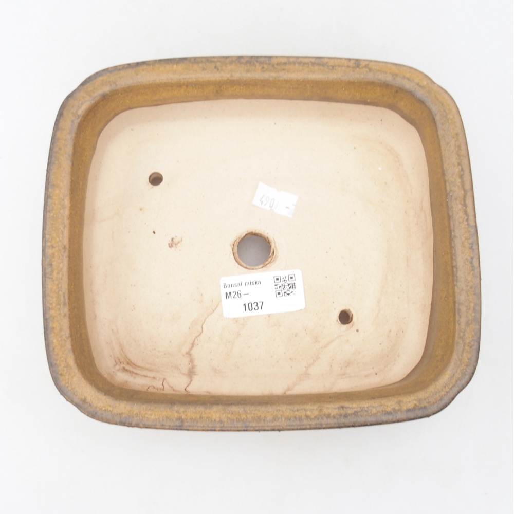 Bonsaischale aus Keramik 19 x 17 x 6 cm, braun