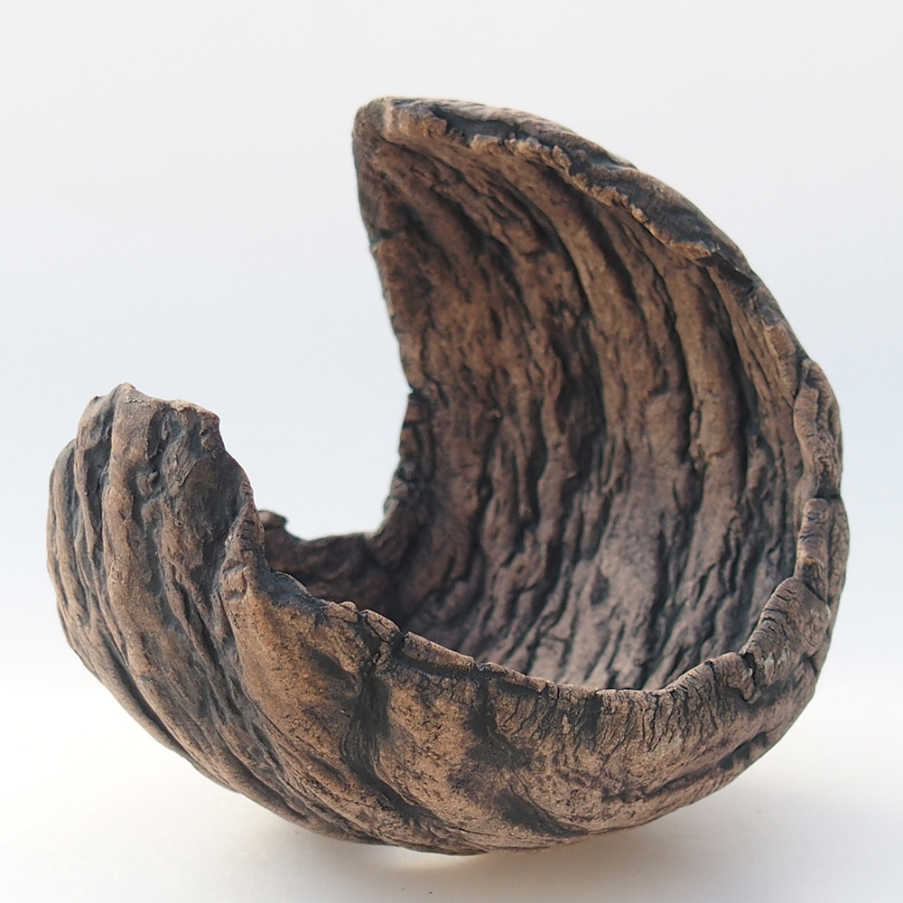 Keramikschale 10 x 9,5 x 10 cm , Farbe braun