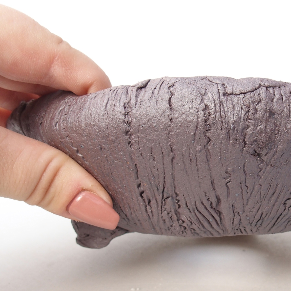 Bonsaischale aus Keramik 18 x 17 x 5,5 cm, metallfarben