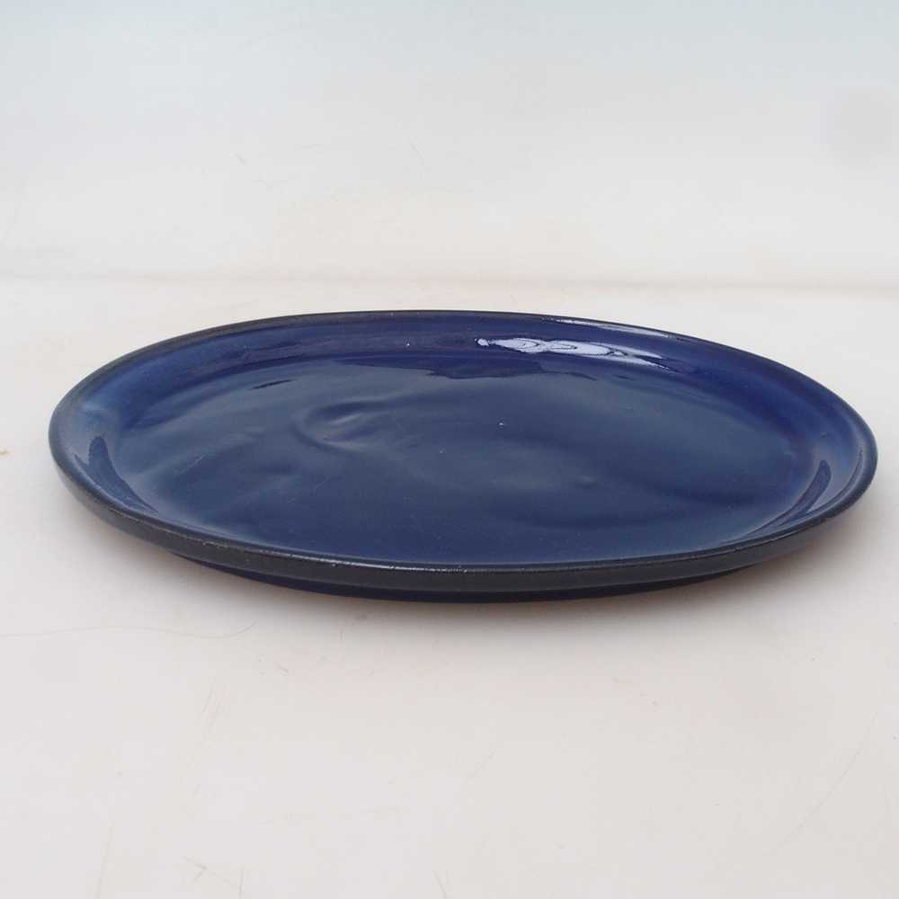 Bonsaischale oval M – 22,5 x 18 x 1,5 cm – blau