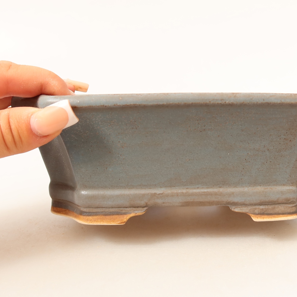 Bonsai-Schale aus Keramik, 18 x 15 x 6 cm, Farbe: Blau