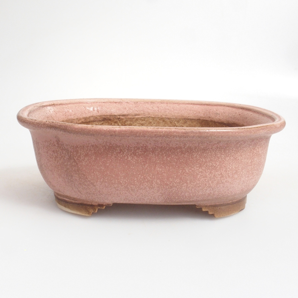 Bonsaischale aus Keramik 11,5 x 16 x 6,5 cm, Farbe rosa