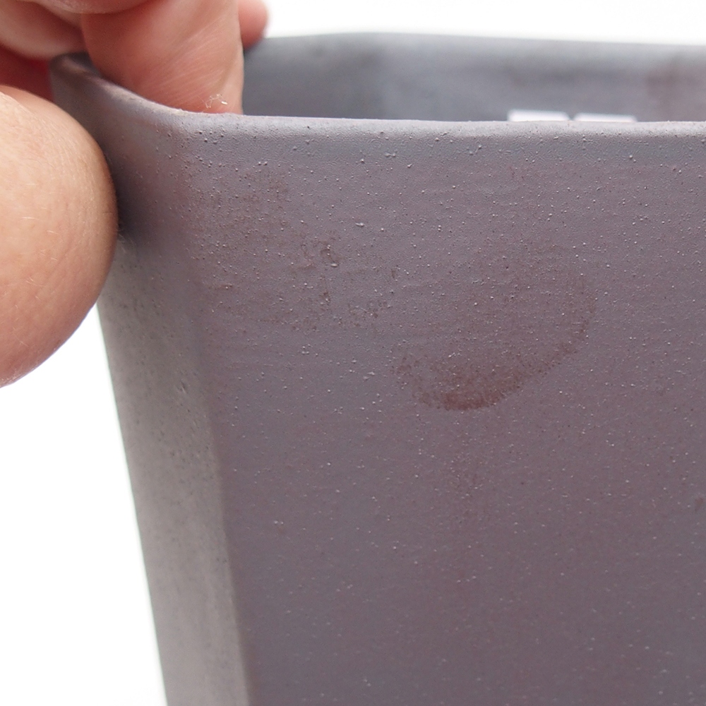 Bonsaischale aus Keramik 13 x 11,5 x 17 cm, metallfarben