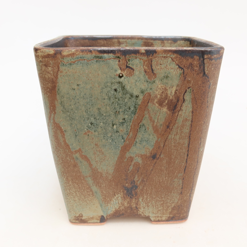 Bonsaischale aus Keramik 14 x 14 x 15 cm, braun