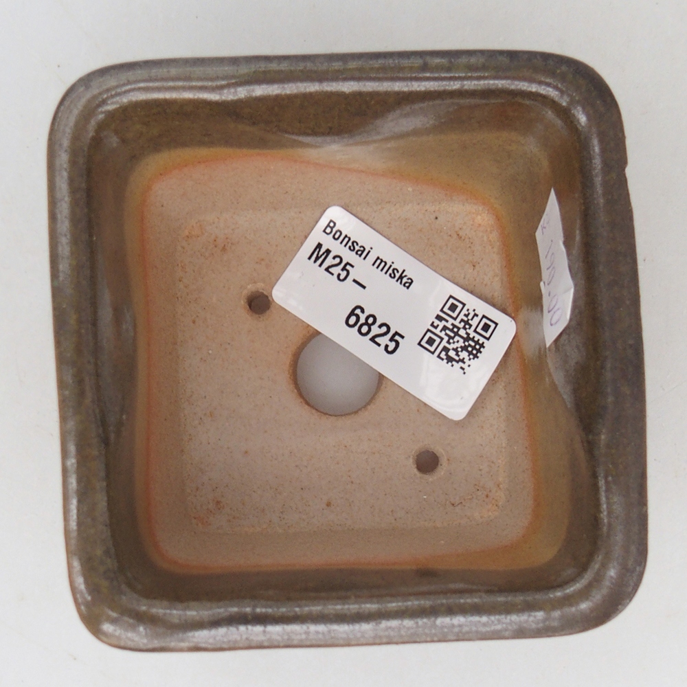 Bonsaischale aus Keramik 8,5 x 8,5 x 5 cm, braun