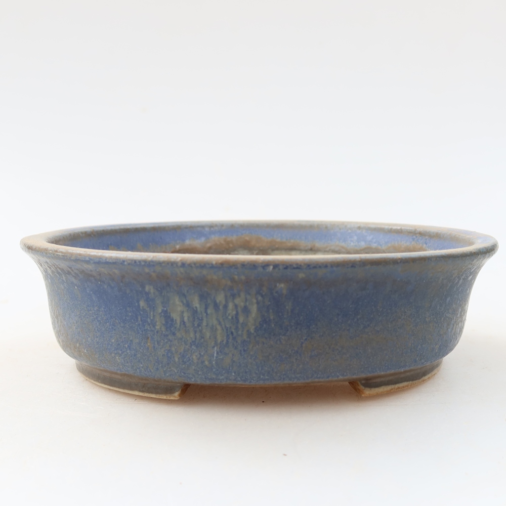 Keramik-Bonsai-Schale, 12,5 × 11,5 × 3,5 cm, Farbe: Blau