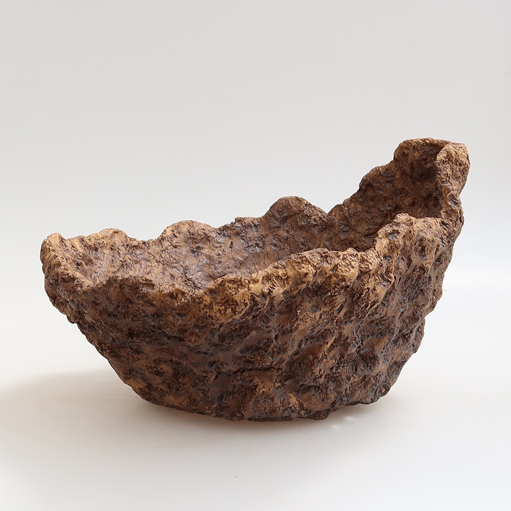 Keramikschale 23,5 x 20 x 16,5 cm, Farbe: braun