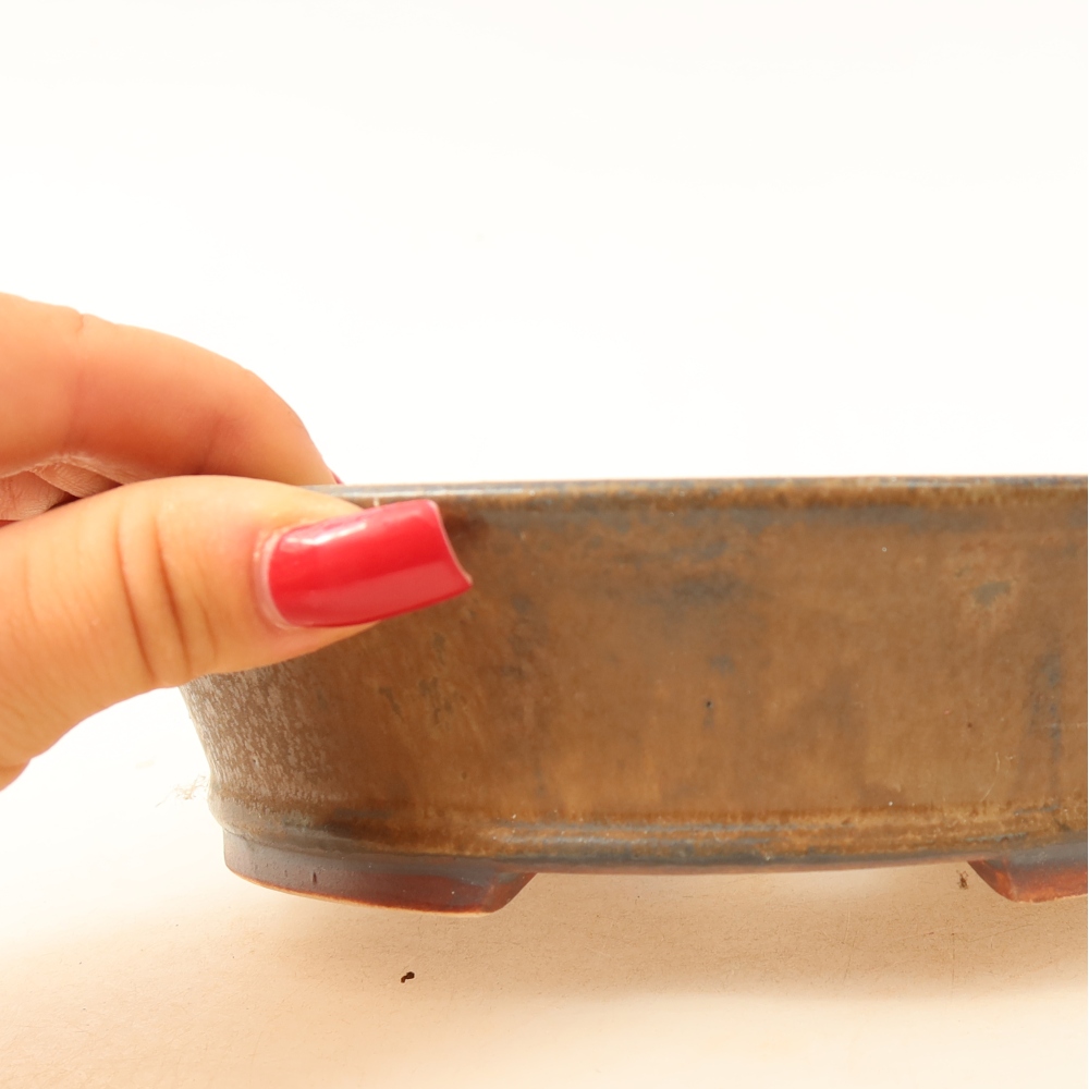 Keramik-Bonsai-Schale, 17,5 × 16,5 × 4,5 cm, Farbe: Braun