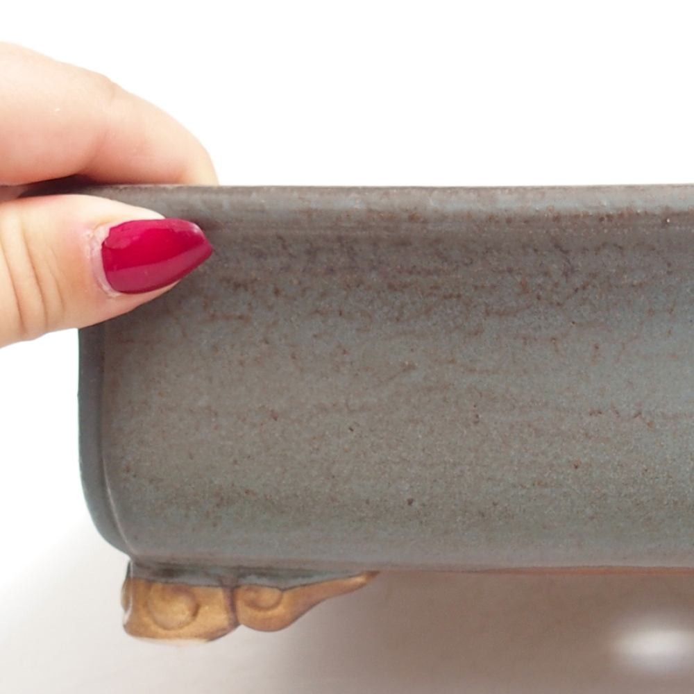 Bonsaischale aus Keramik  25 x 20 x 7,5  cm, Farbe blau