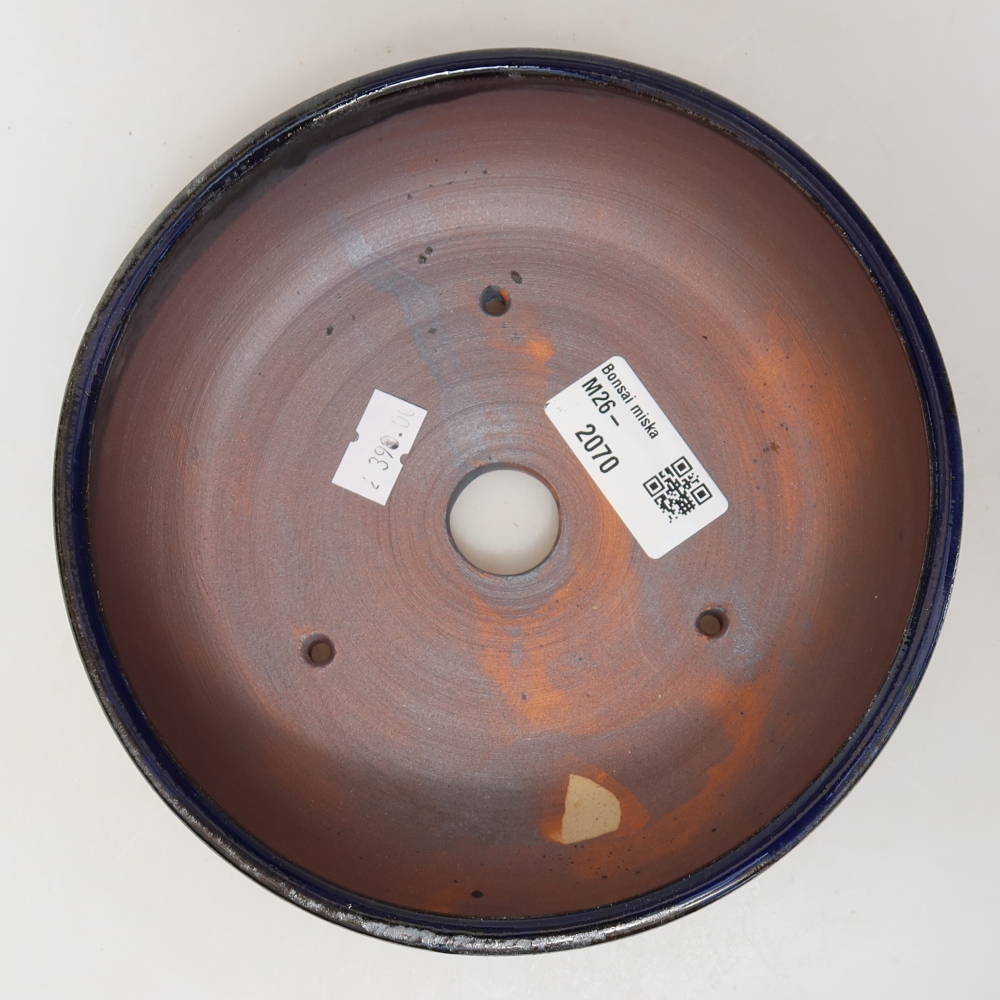 Keramik-Bonsai-Schale 16,5 x 16,5 x 5,5 cm, Farbe: Blau