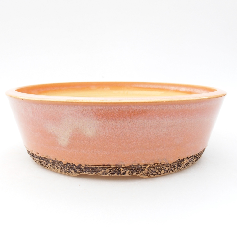 Keramik-Bonsaischale 20 x 20 x 6 cm, Farbe rosa