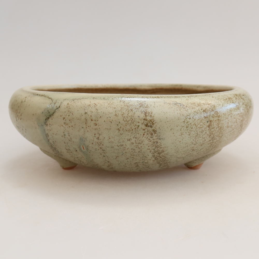Keramik-Bonsai-Schale 20,5 x 20,5 x 7 cm, Farbe: grün