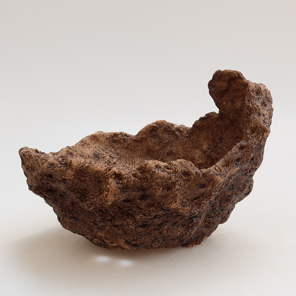 Keramikschale 14,5 x 13 x 12 cm, Farbe: braun