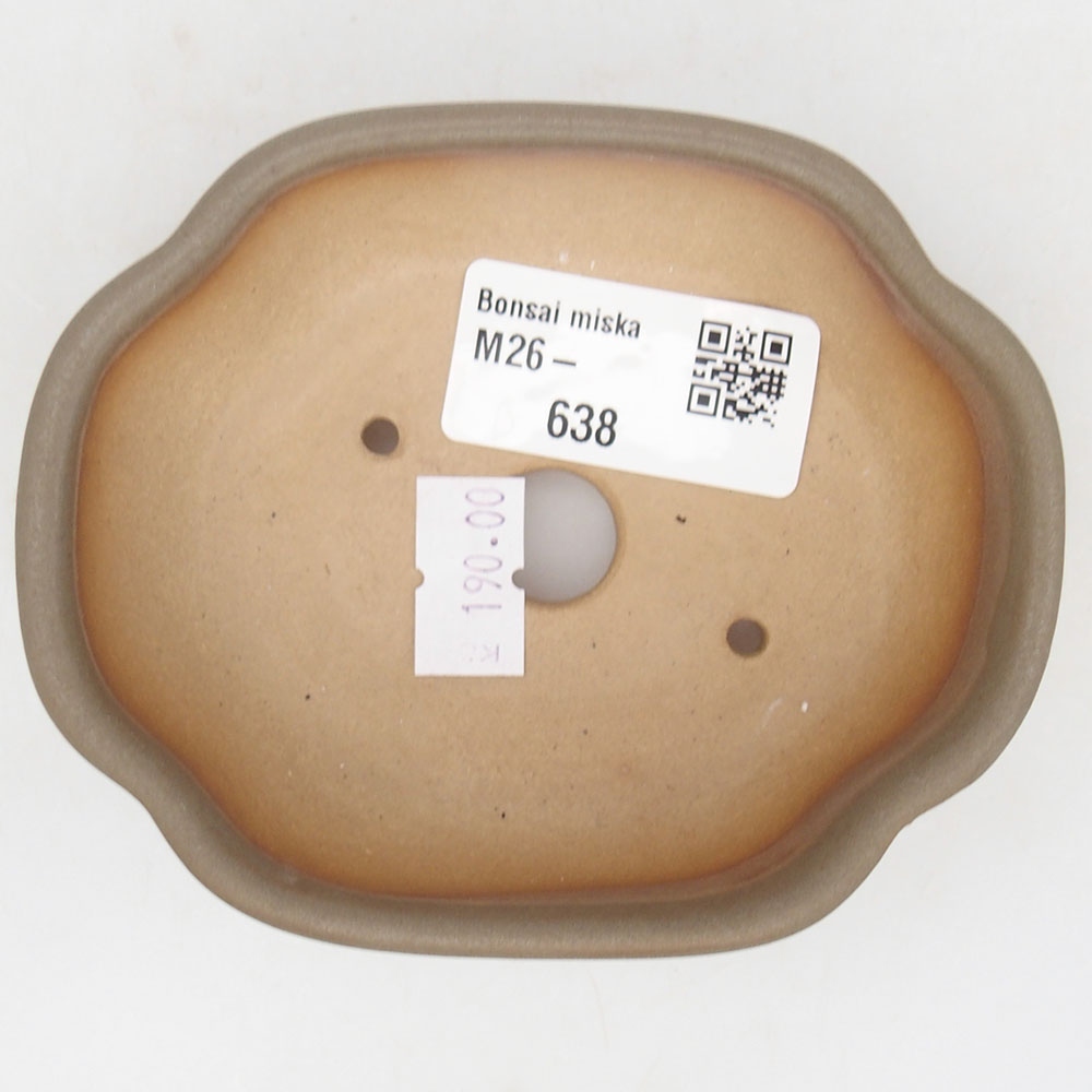 Bonsaischale aus Keramik 10,5 x 8,5 x 3,5 cm, braun