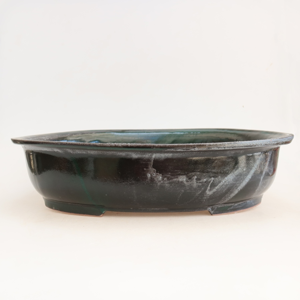 Keramik-Bonsai-Schale 36 x 28,5 x 8,5 cm, Farbe: grün