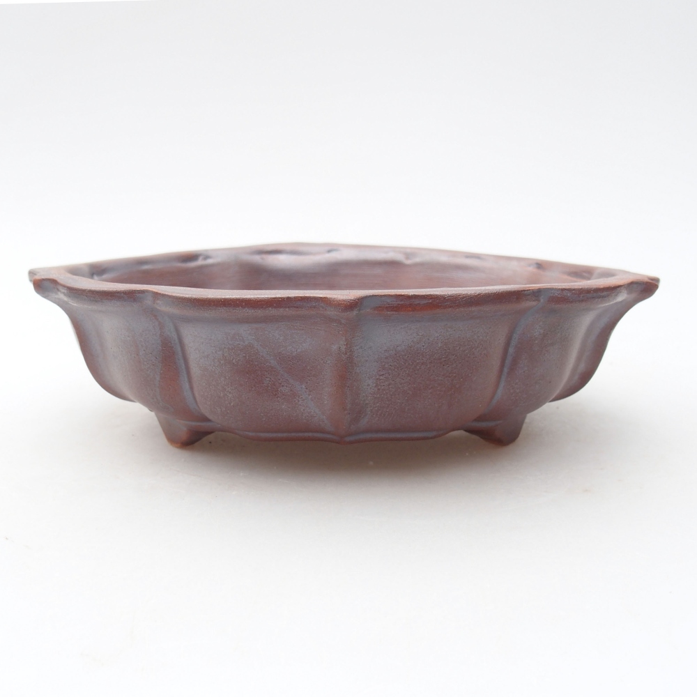 Keramik-Bonsaischale 18,5 x 18,5 x 5 cm, Farbe metallische