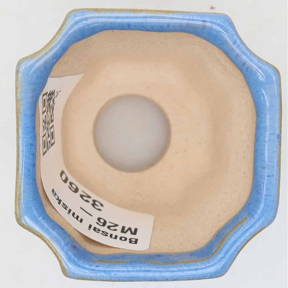 Bonsaischale aus Keramik 4 x 4 x 4 cm, Farbe blau