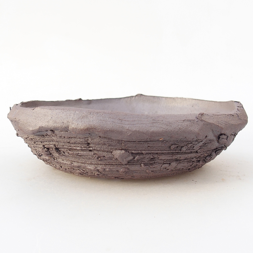 Bonsaischale aus Keramik 17 x 17 x 5,5 cm, metallfarben