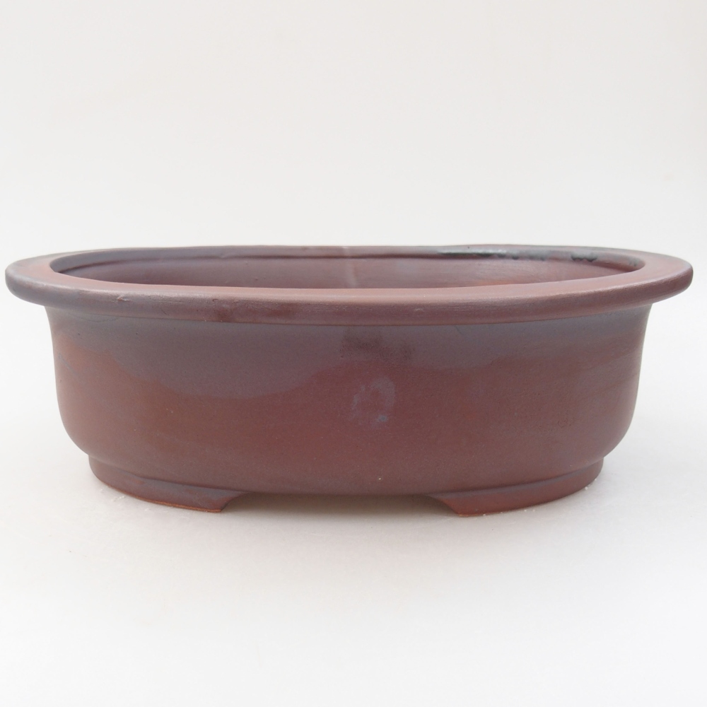 Keramik-Bonsaischale 26 x 22 x 8 cm, Farbe metallische